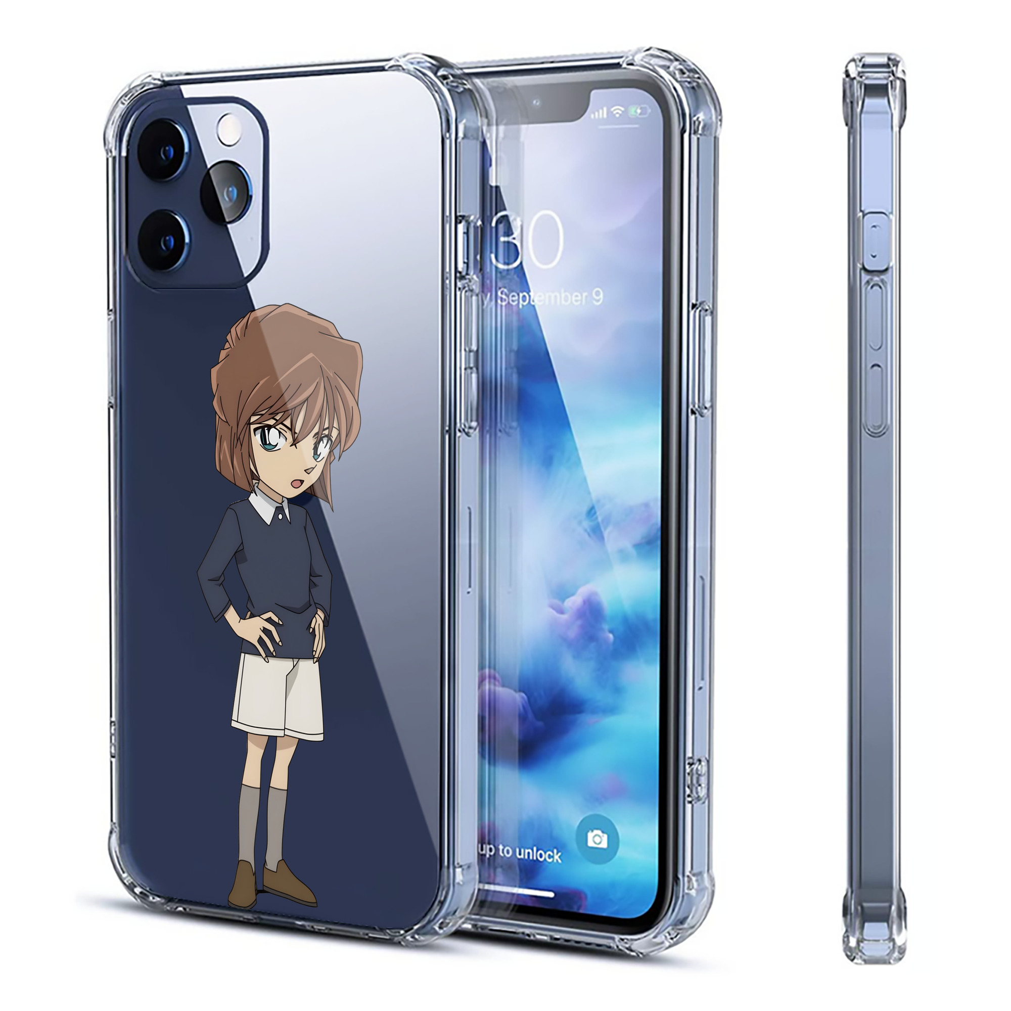 （画像用） 名探偵コナン 灰原 哀 はいばら あい Detective Conan Anita Hailey、Vi Graythorn Haibara Ai 【iPhone 12シリーズ対応】透明スマホケース（クリアソフトケース）